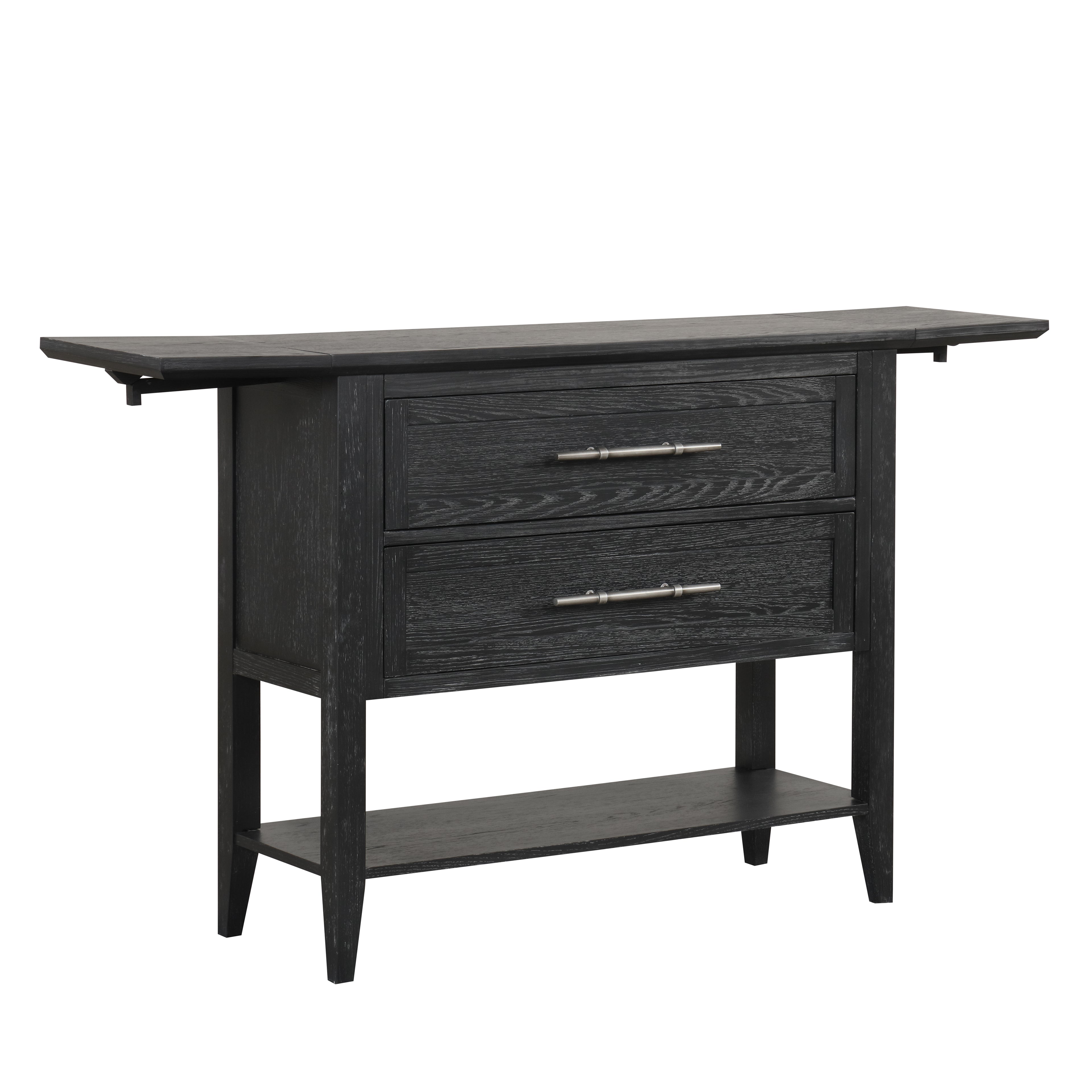 Sable Crest Drop Leaf Server-Black