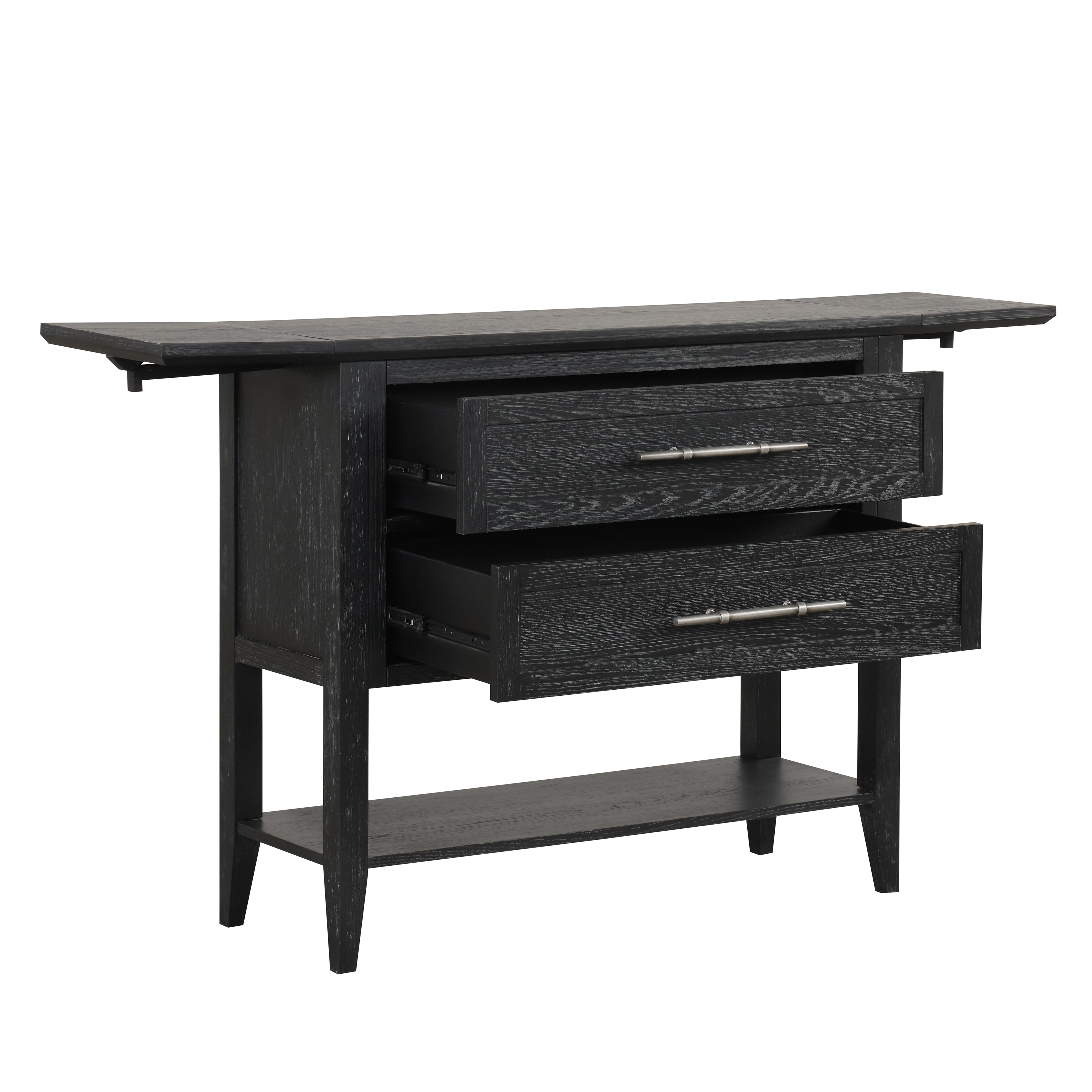 Sable Crest Drop Leaf Server-Black