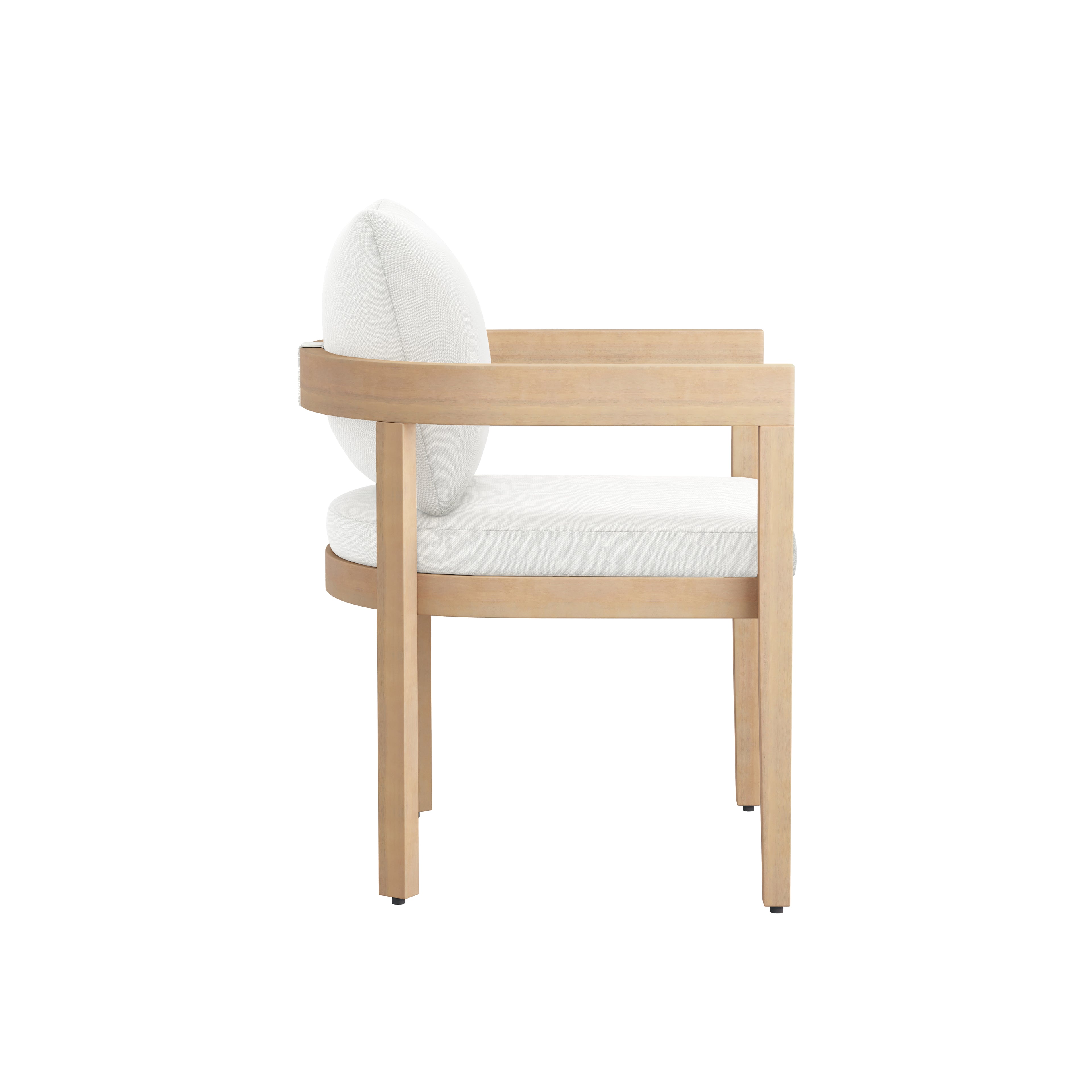 Wesley Patio Side Chair, White Cushion (1 Per Carton)
