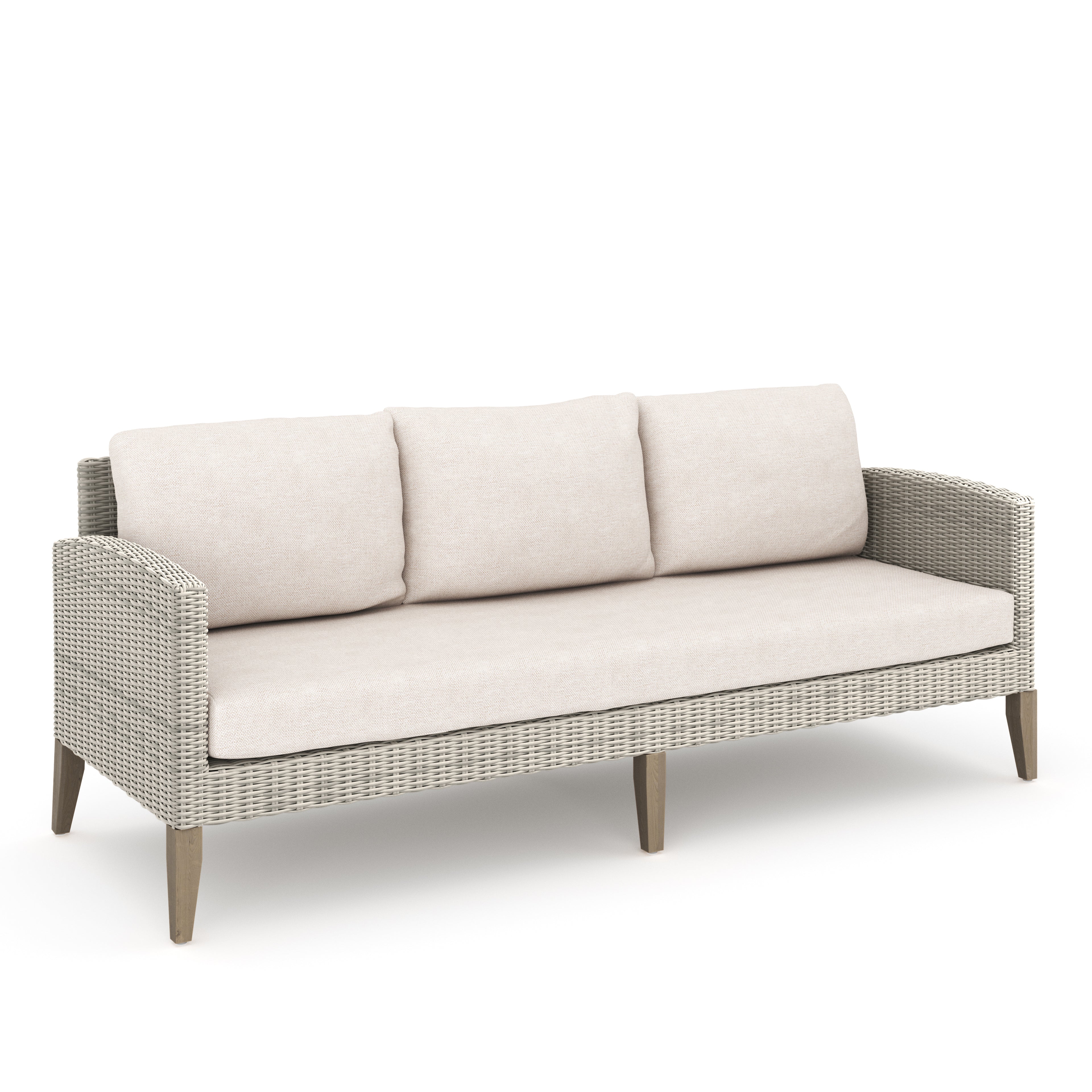 Carezza 5 Pc Set - Sofa, 2 Club Chairs, 2 Stools- Taupe