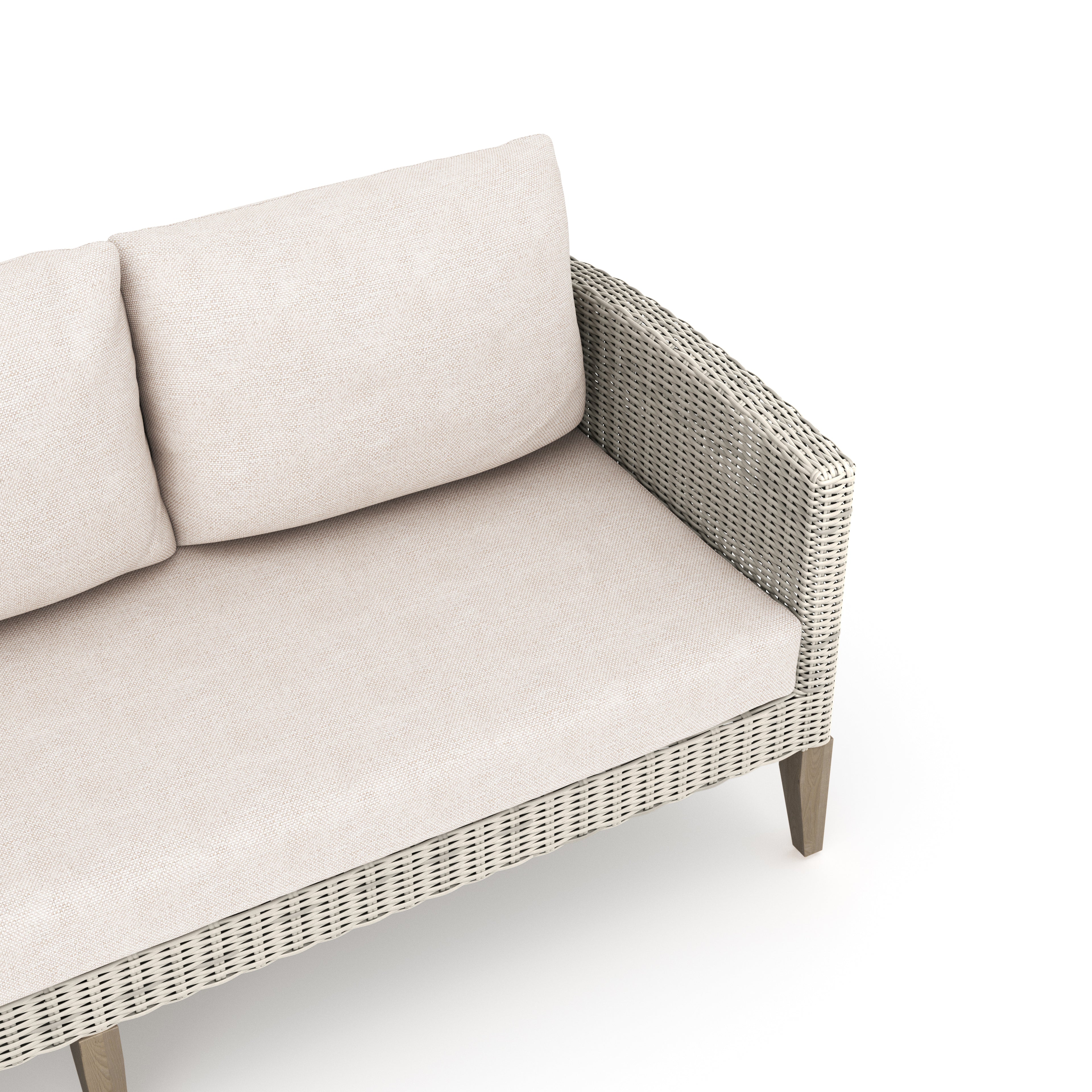 Carezza 5 Pc Set - Sofa, 2 Club Chairs, 2 Stools- Taupe