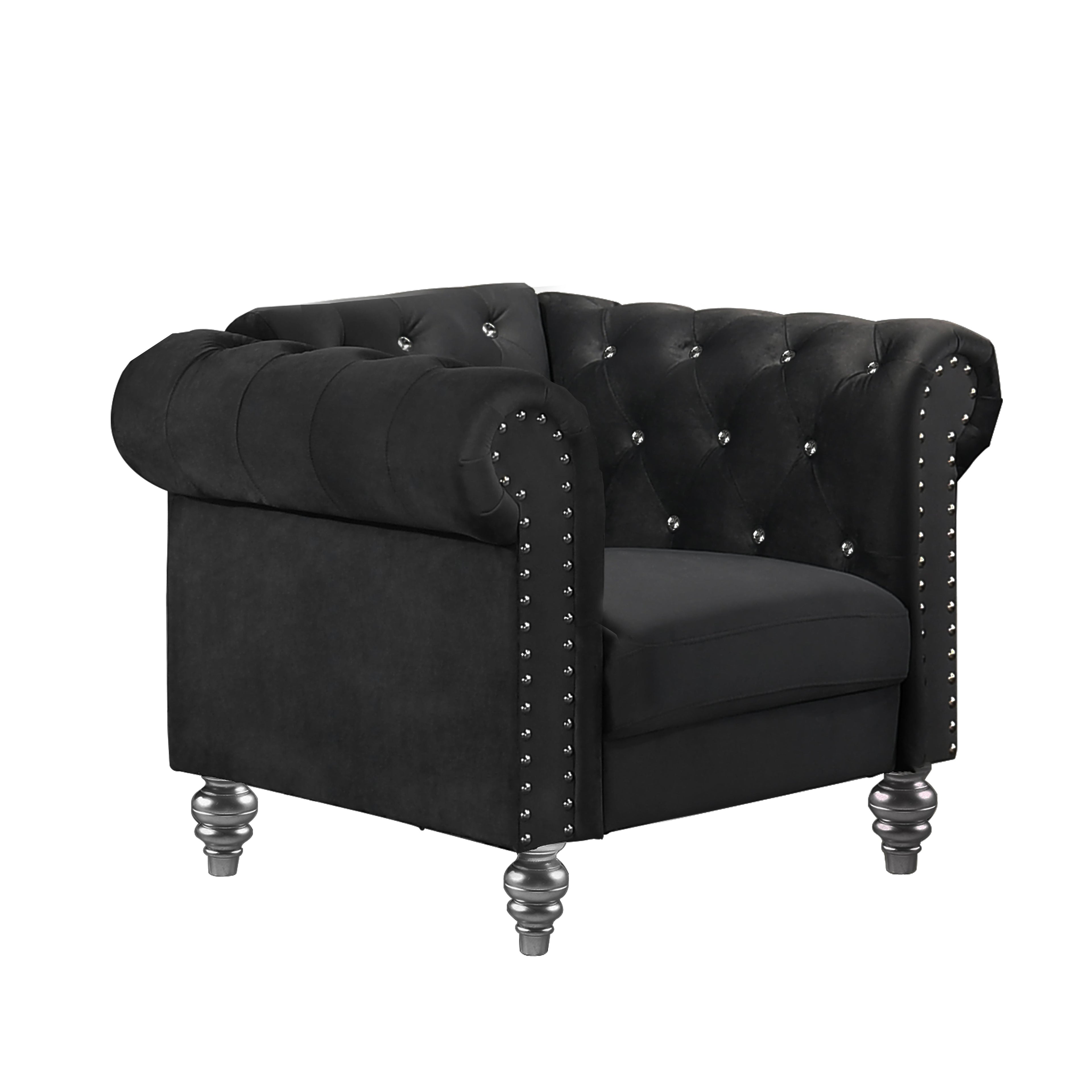 EMMA CRYSTAL CHAIR-BLACK