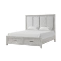 FIONA Eastern King-California King EK/WK STORAGE FOOTBOARD & SLATS- MIST GRAY