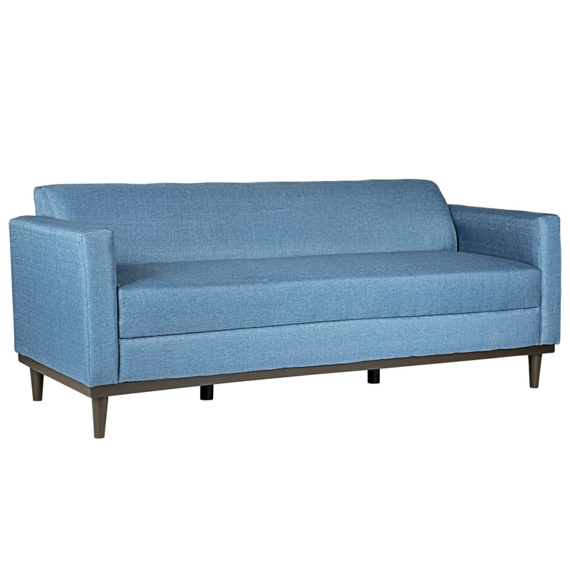 AIDEN SOFA W/3 THROW PILLOWS-BLUE