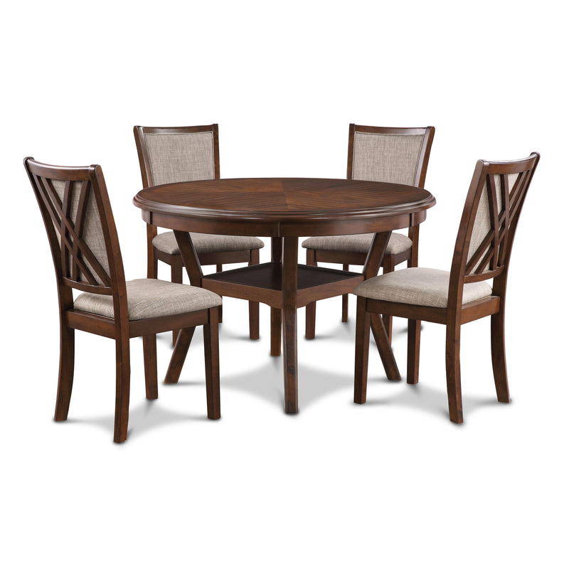 AMY 5 PC DINING SET-CHERRY