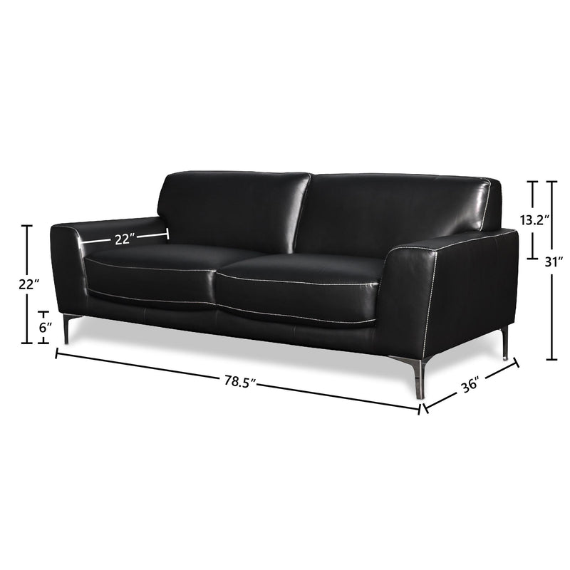 CARRARA SOFA-BLACK