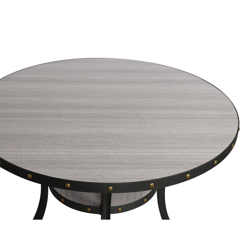 CRISPIN 36" ROUND BAR TABLE-GRAY