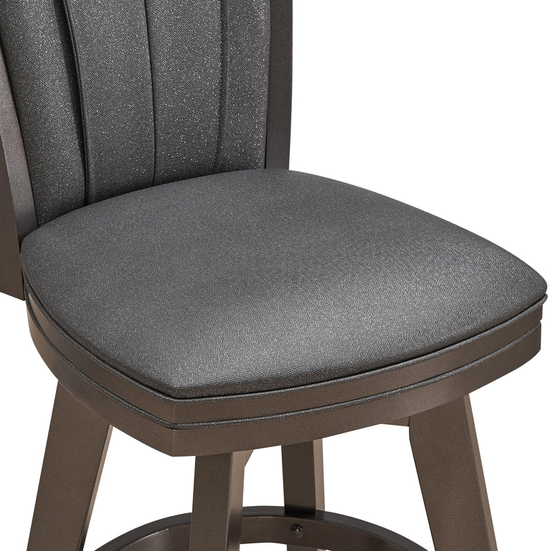 DIVA 24" SWIVEL COUNTER STOOL-GLITTER GRAY