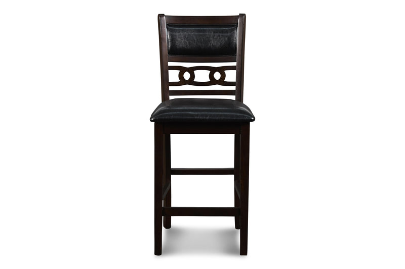 GIA 30" COUNTER TABLE W/2 CHAIRS & STG SHELF-EBONY