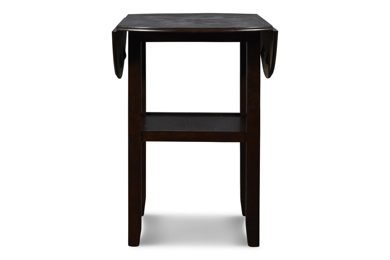 GIA 42" COUNTER  DROP LEAF TABLE W/2 CHAIRS-EBONY