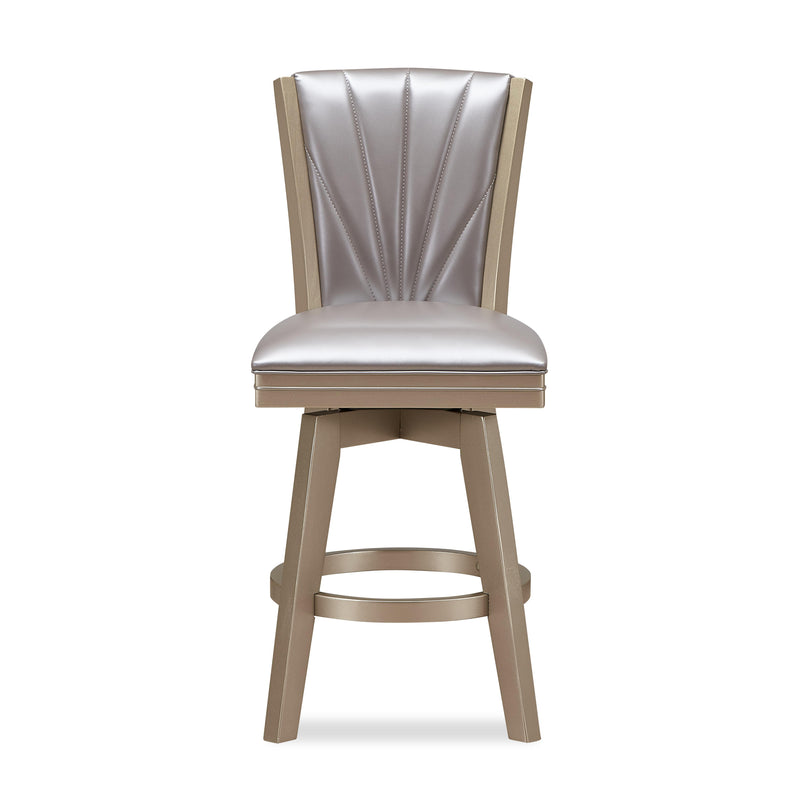 JAZZ  24" SWIVEL COUNTER STOOL-PEARL/GOLD