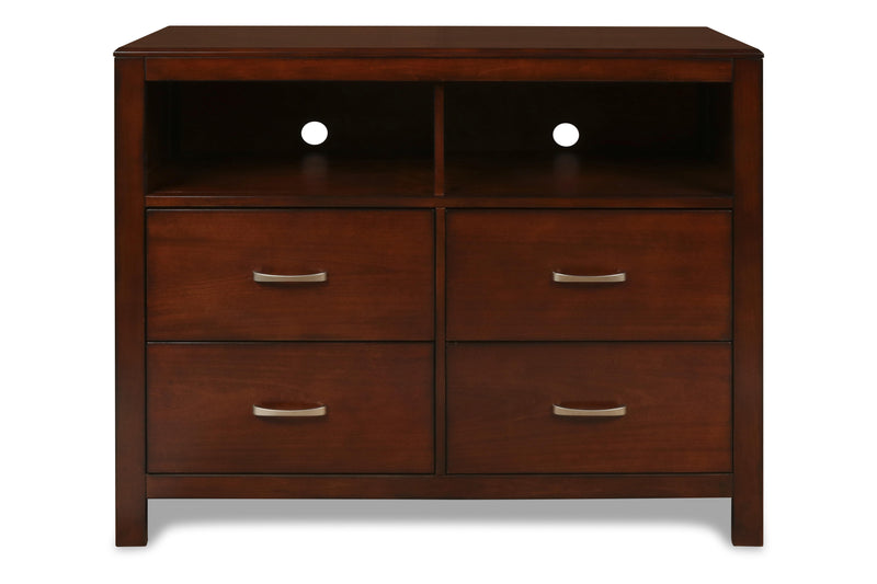 KENSINGTON MEDIA CHEST- BURNISHED CHERRY