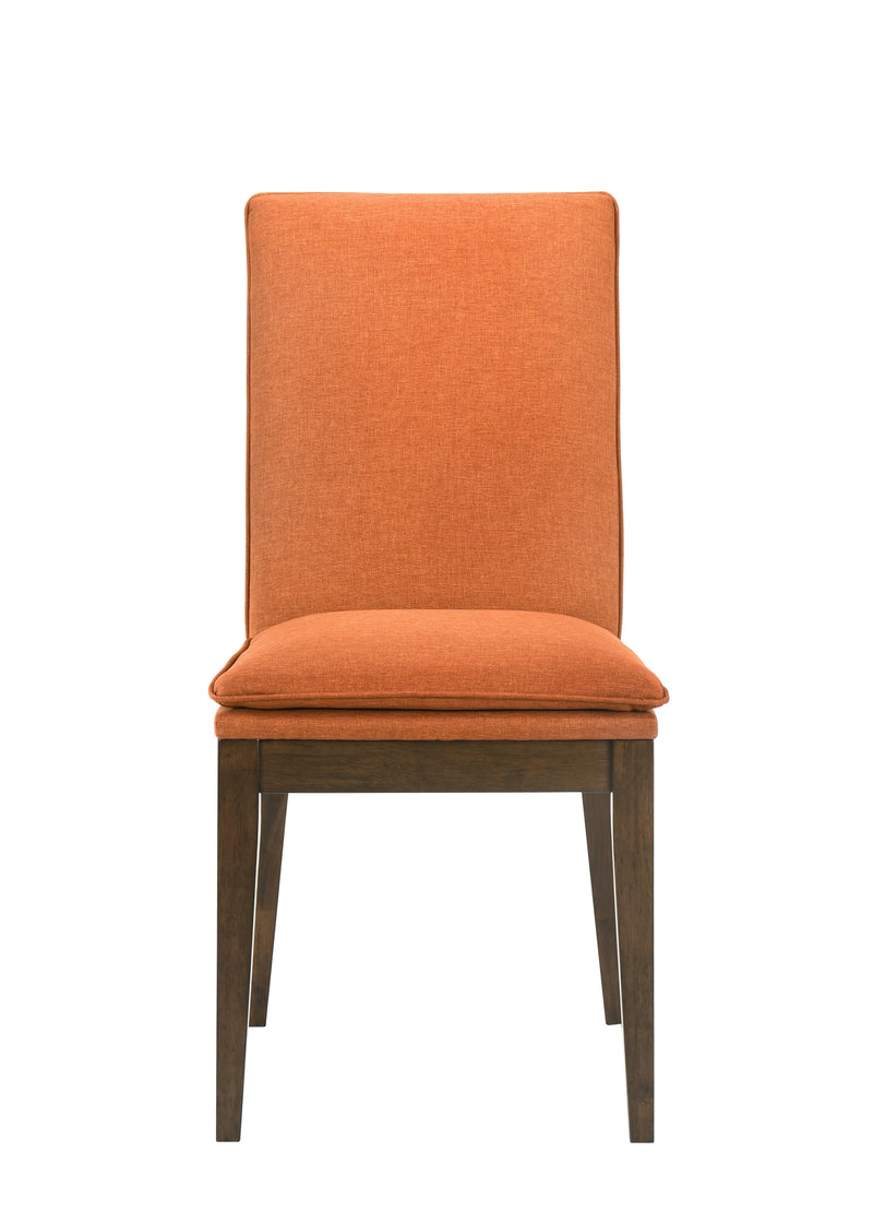 MAGGIE DINING CHAIR W/TERRA COTTA CUSHION-WALNUT