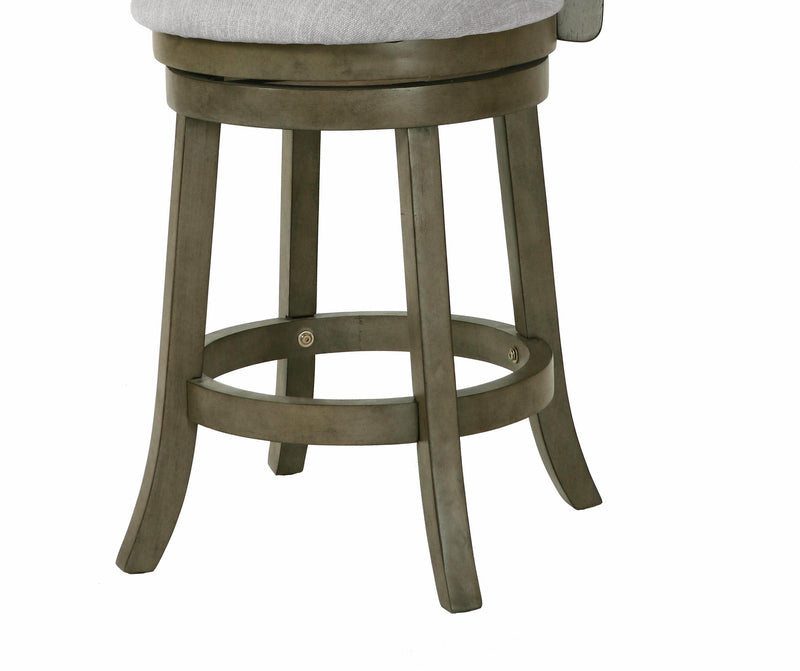 MANCHESTER 24" COUNTER STOOL-ANT GRAY W/FABRIC SEAT