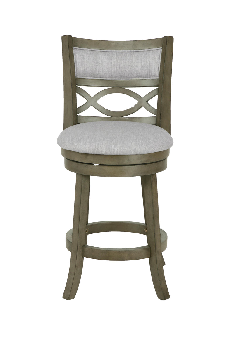 MANCHESTER 24" COUNTER STOOL-ANT GRAY W/FABRIC SEAT