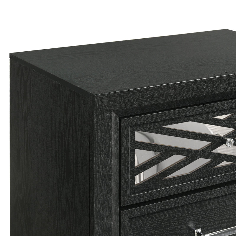 OBSIDIAN NIGHTSTAND-BLACK