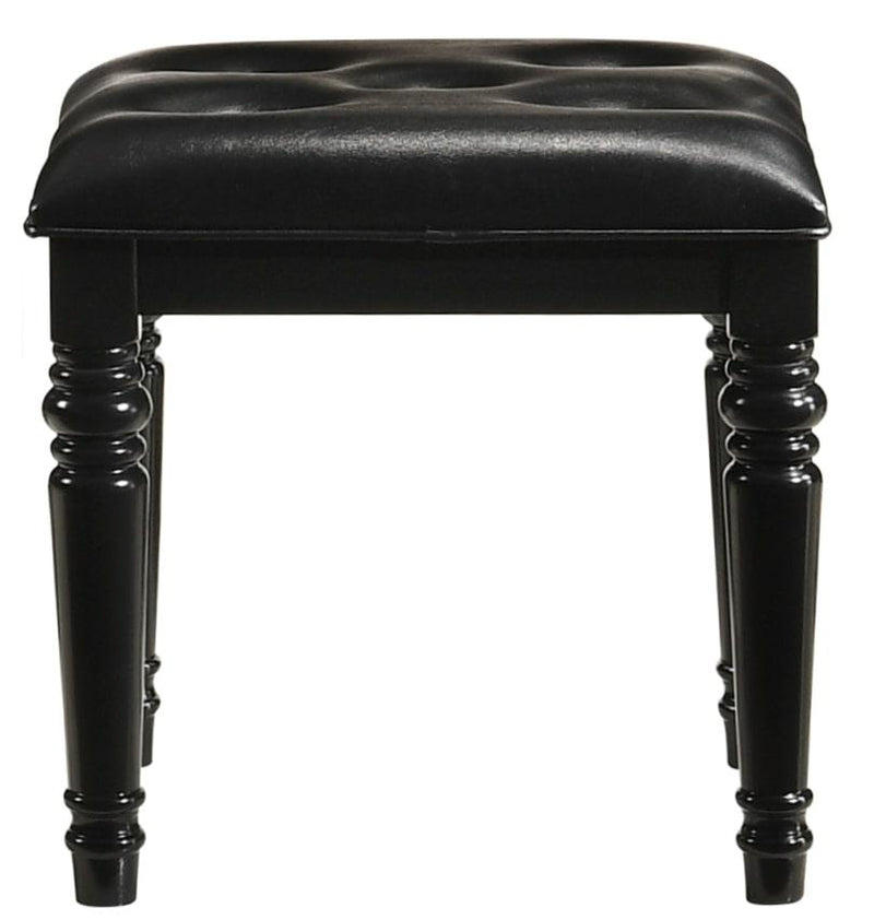 VALENTINO VANITY TABLE STOOL-BLACK image