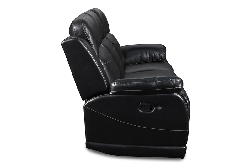 VEGA  DUAL RECLINER SOFA - PREMIER BLACK