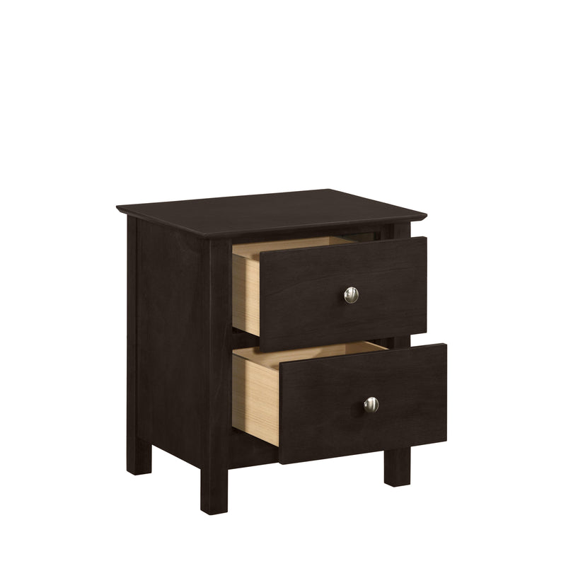 ZODIAC 2 DRAWER NIGHTSTAND-MERLOT