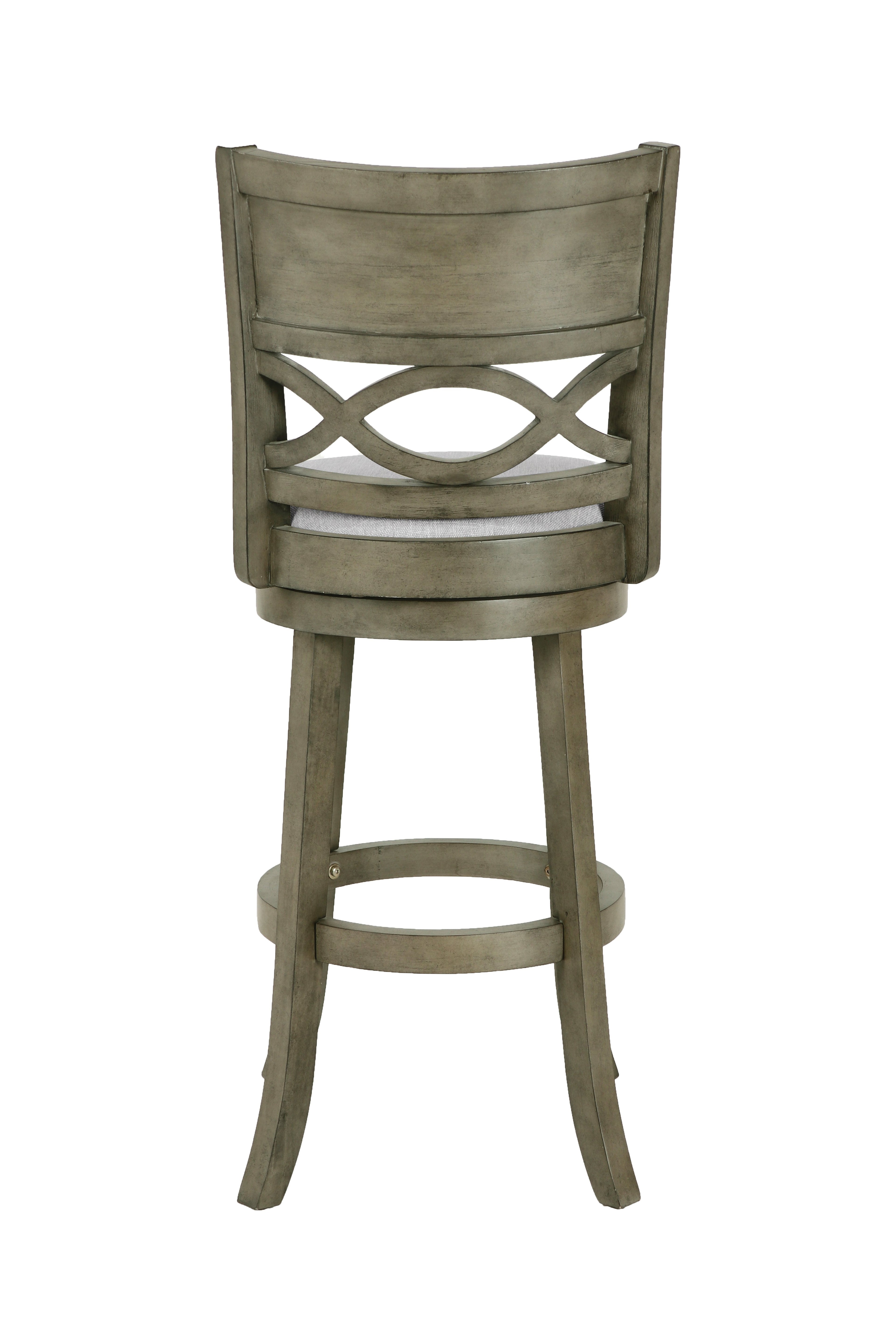 Manchester 29" Bar Stool W/Fabric Cushions-Gray