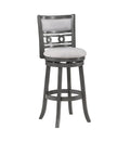 Gia 29" Swivel Barstool-Gray W/Gray Fabric Seat