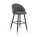 Oliver Gray Vegan Leather Bar Chair (2 Per Carton)