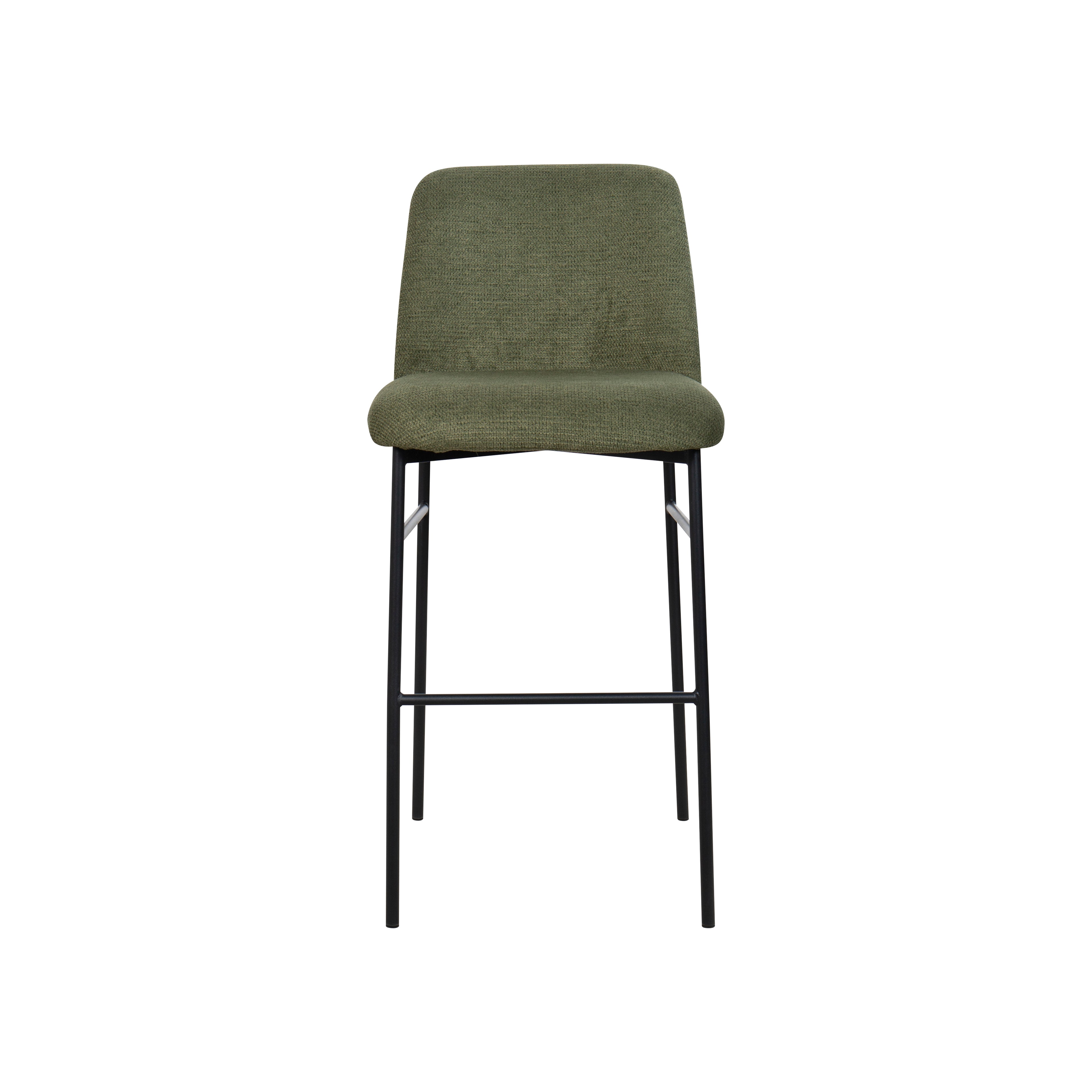 Erik Bar Chair W/ Black Metal Frame- Green (2 Per Carton)