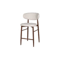 Royce Counter Chair W/Walnut Metal Frame-Beige (2 Per Carton)