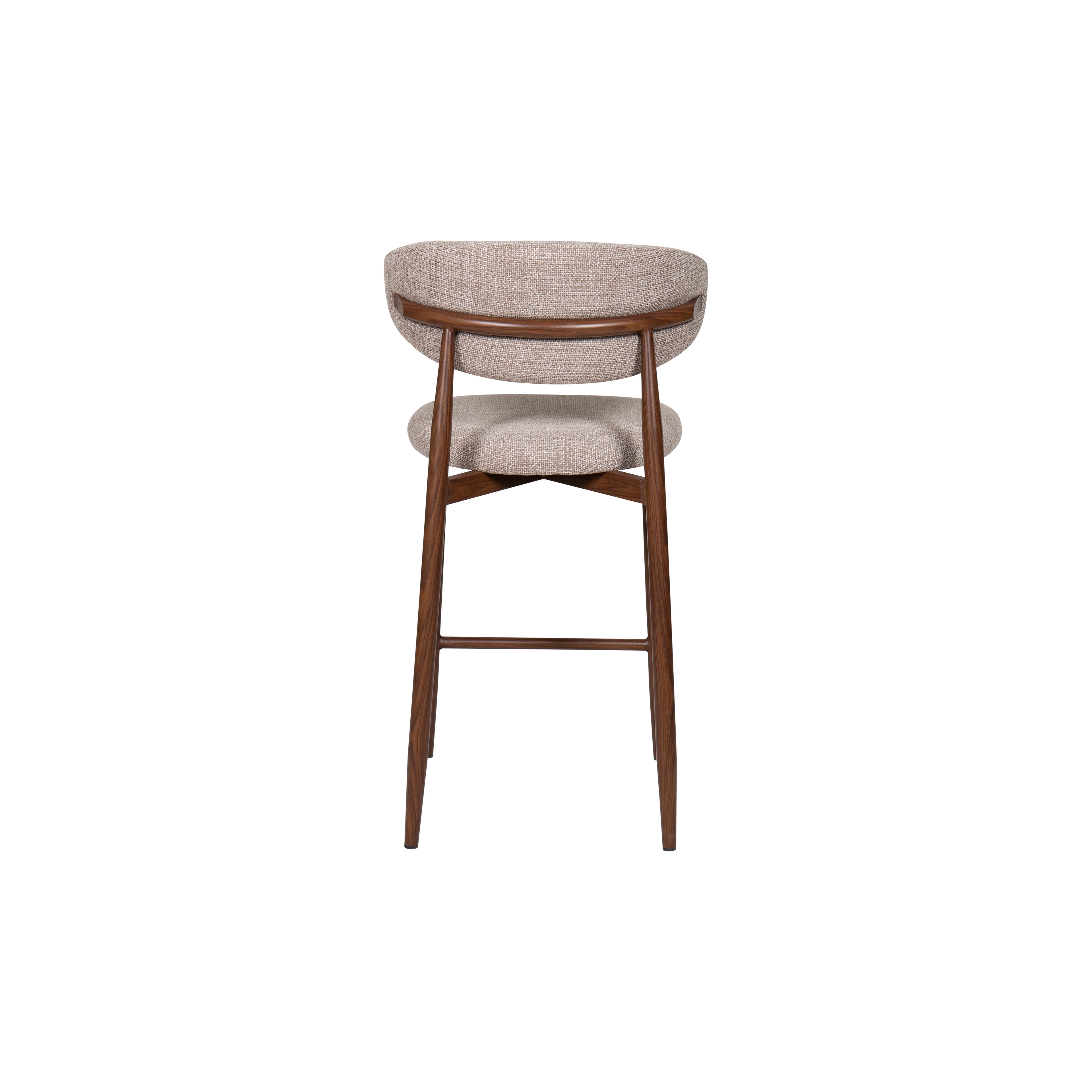 Royce Counter Chair W/Walnut Metal Frame-Toast (2 Per Carton)