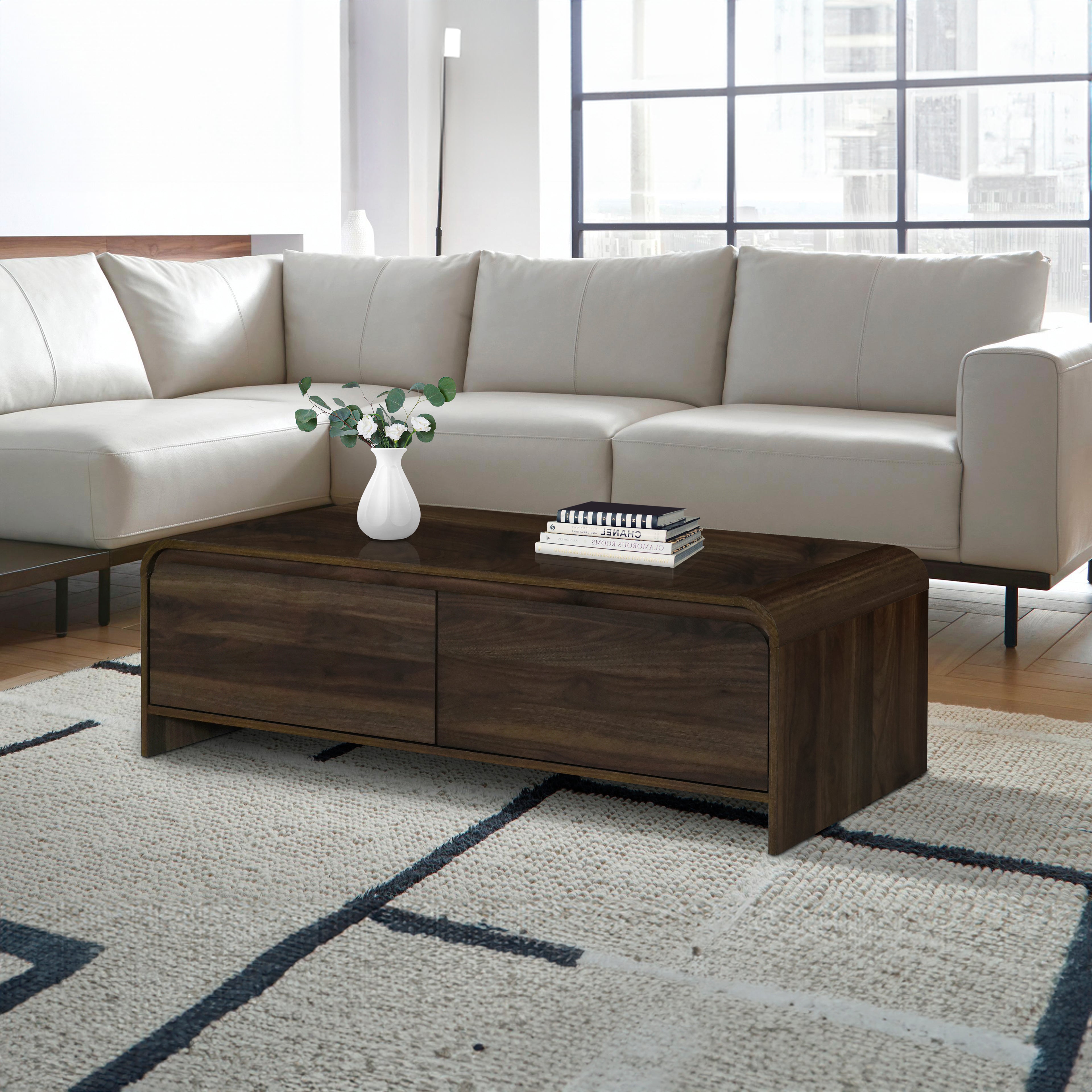 Mara Cocktail Table-Walnut