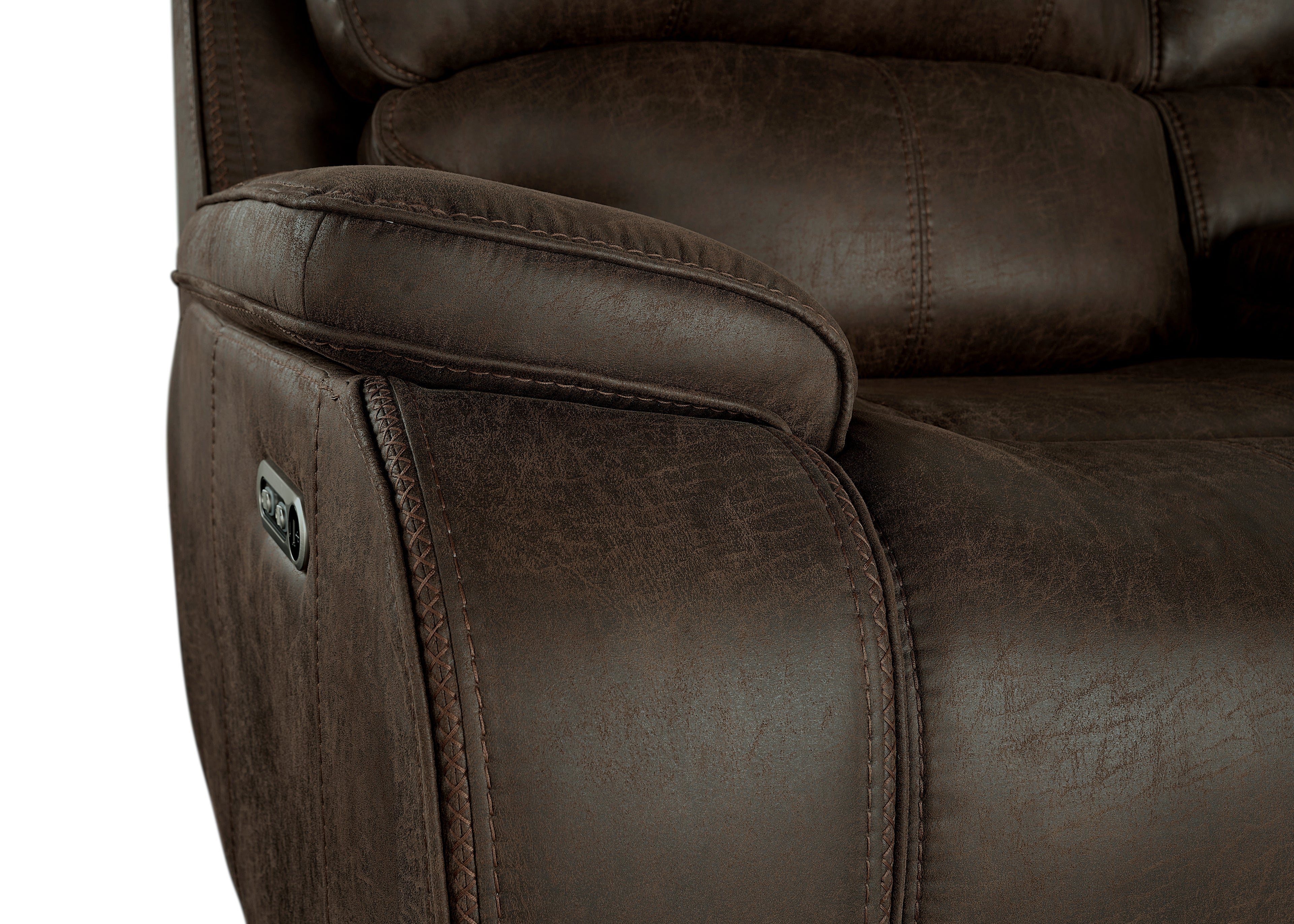 Brookings Sofa W/Pwr Hr & Fr-Brown