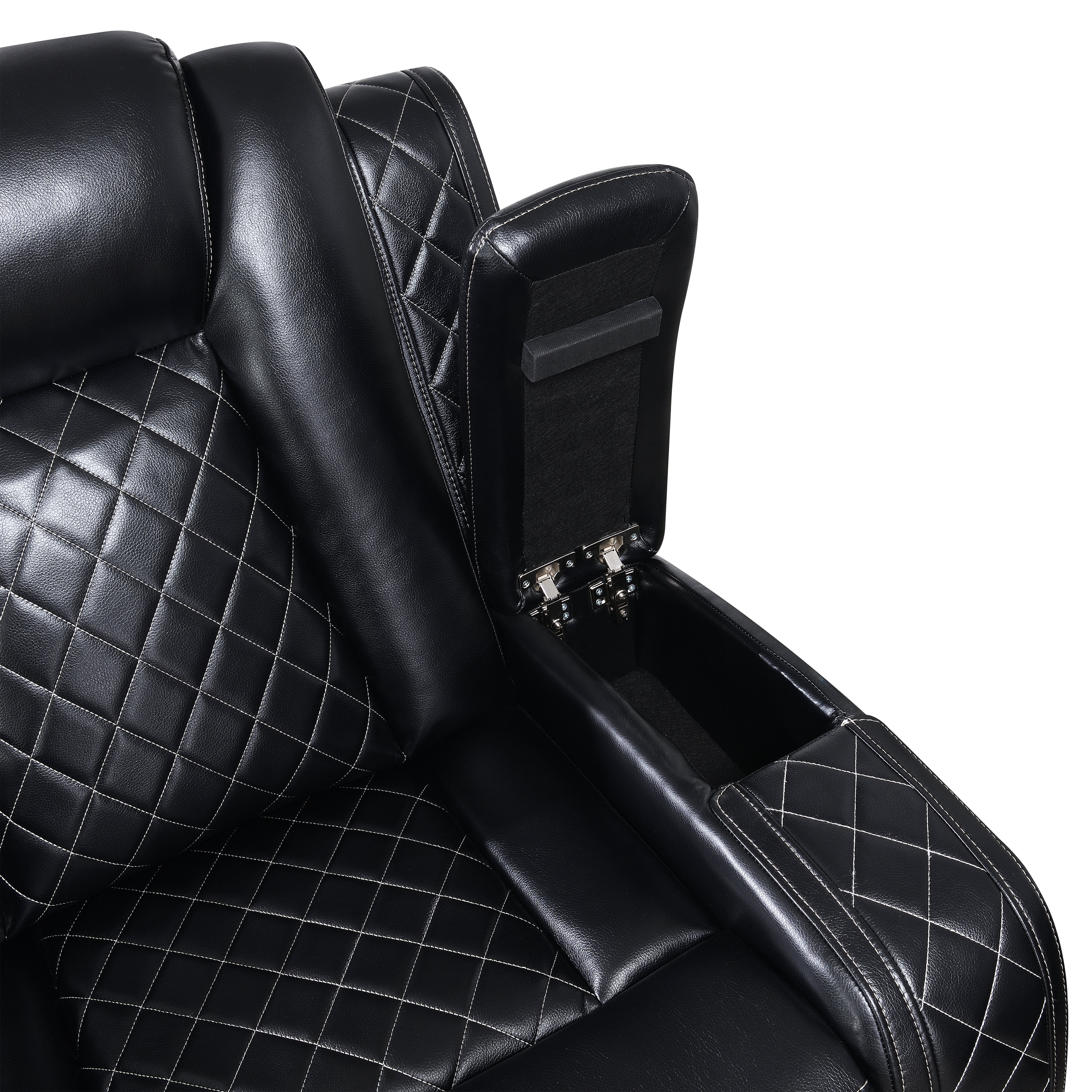 Orion Ii Glider Recliner W/ Pwr Fr & Hr-Black