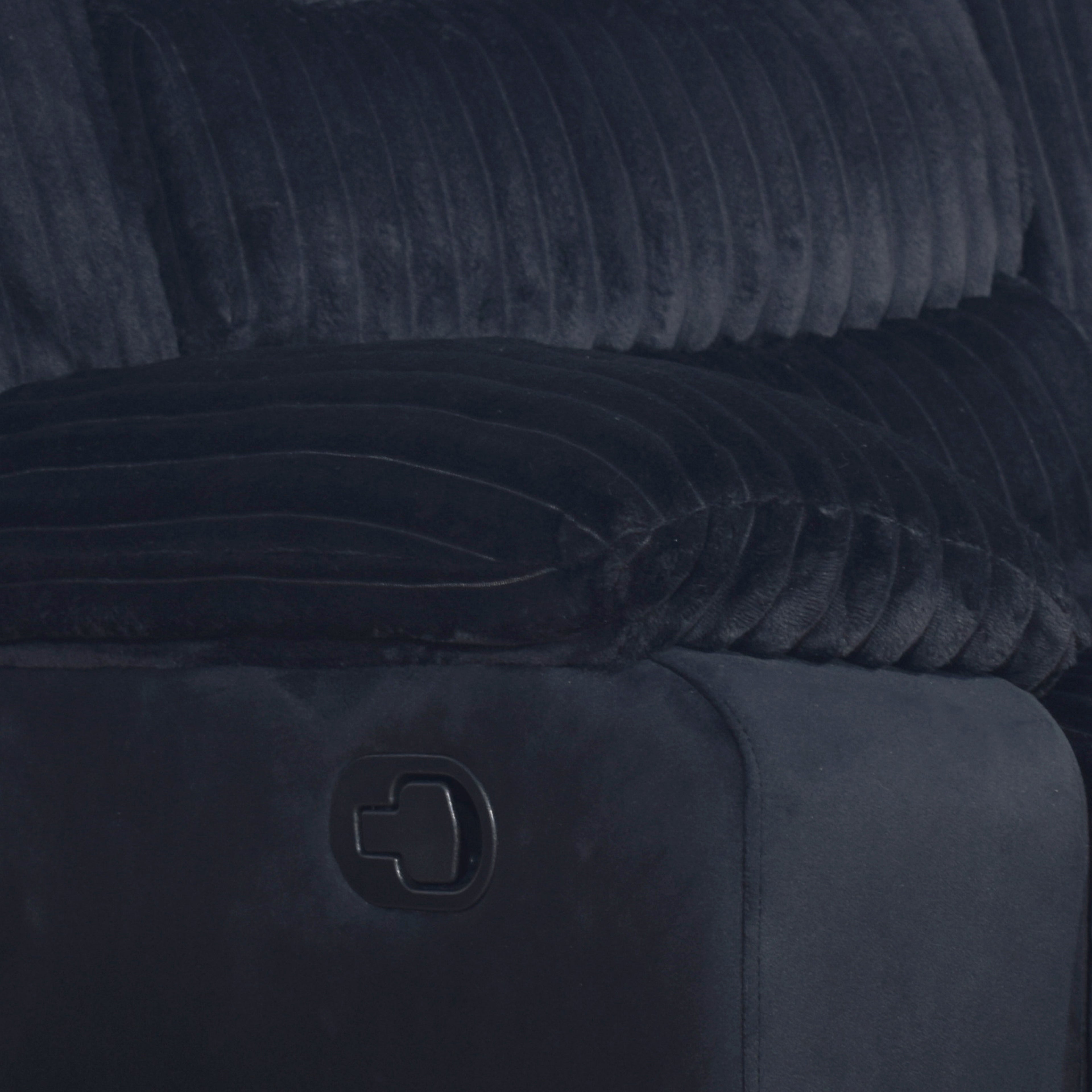 Willow Console Loveseat W/ Dual Recliners-Black