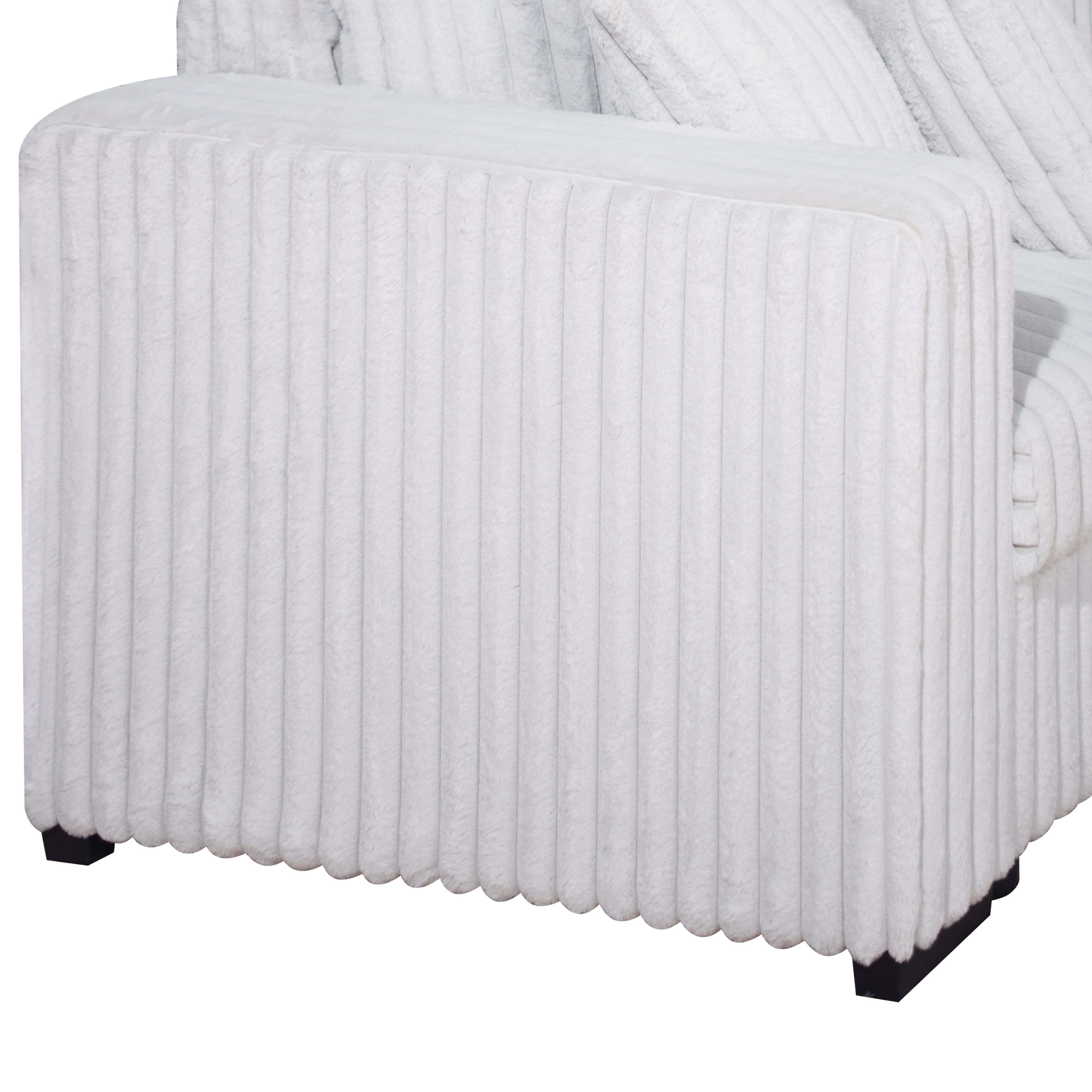Bliss Laf Loveseat With Corner-Mist Gray