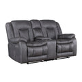 Morello Console Loveseat W/Pwr Fr-Gray