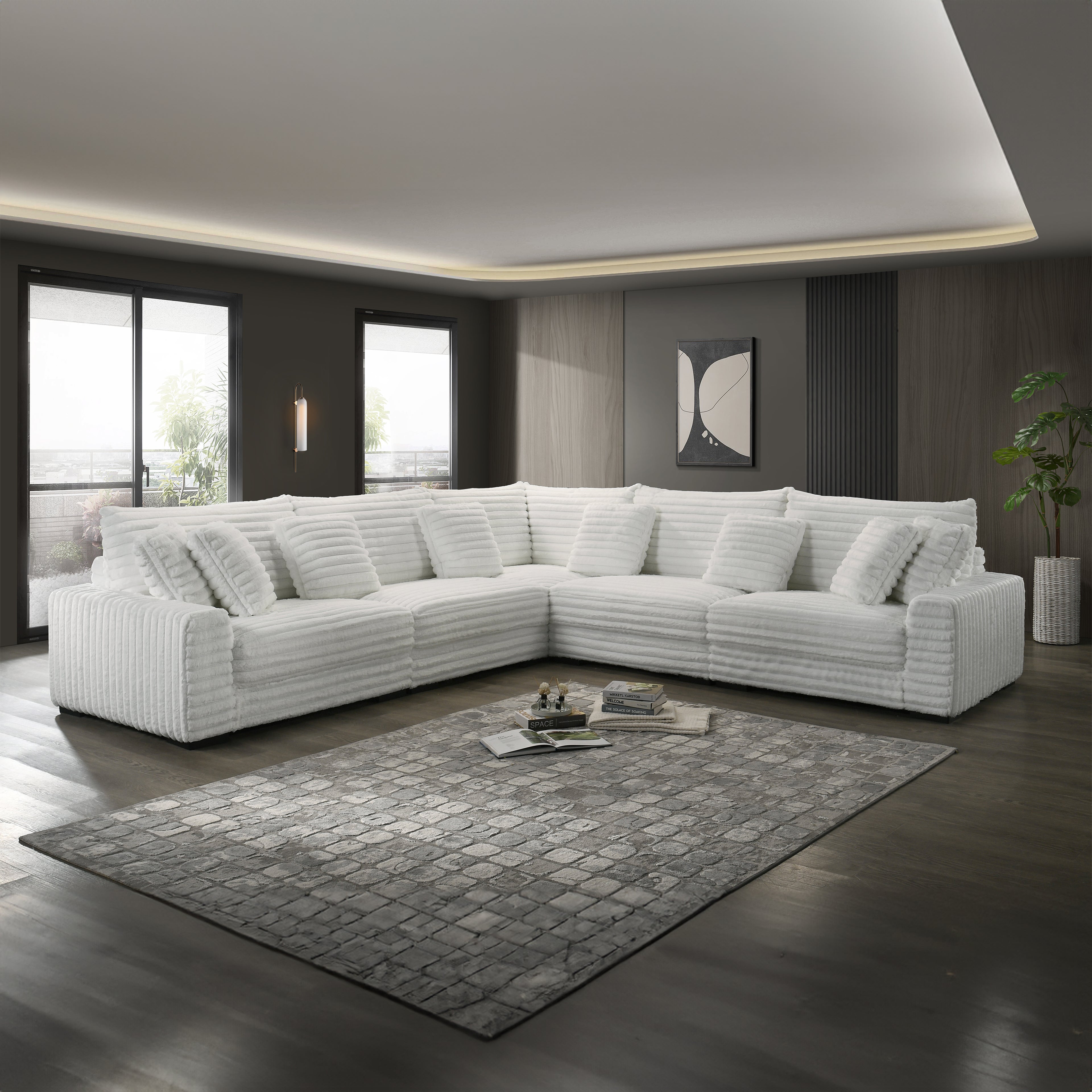 Embrace Armless Chair-White