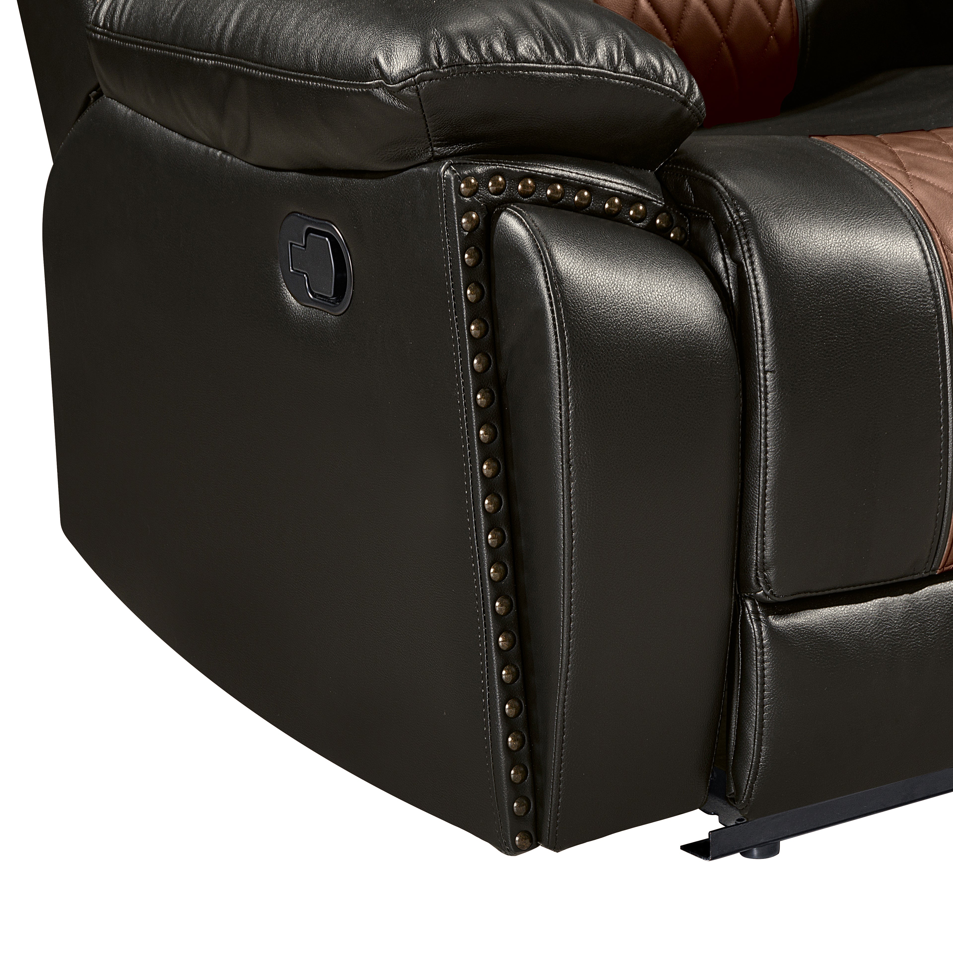 Nikko Sofa W/Dual Recliner-Brown