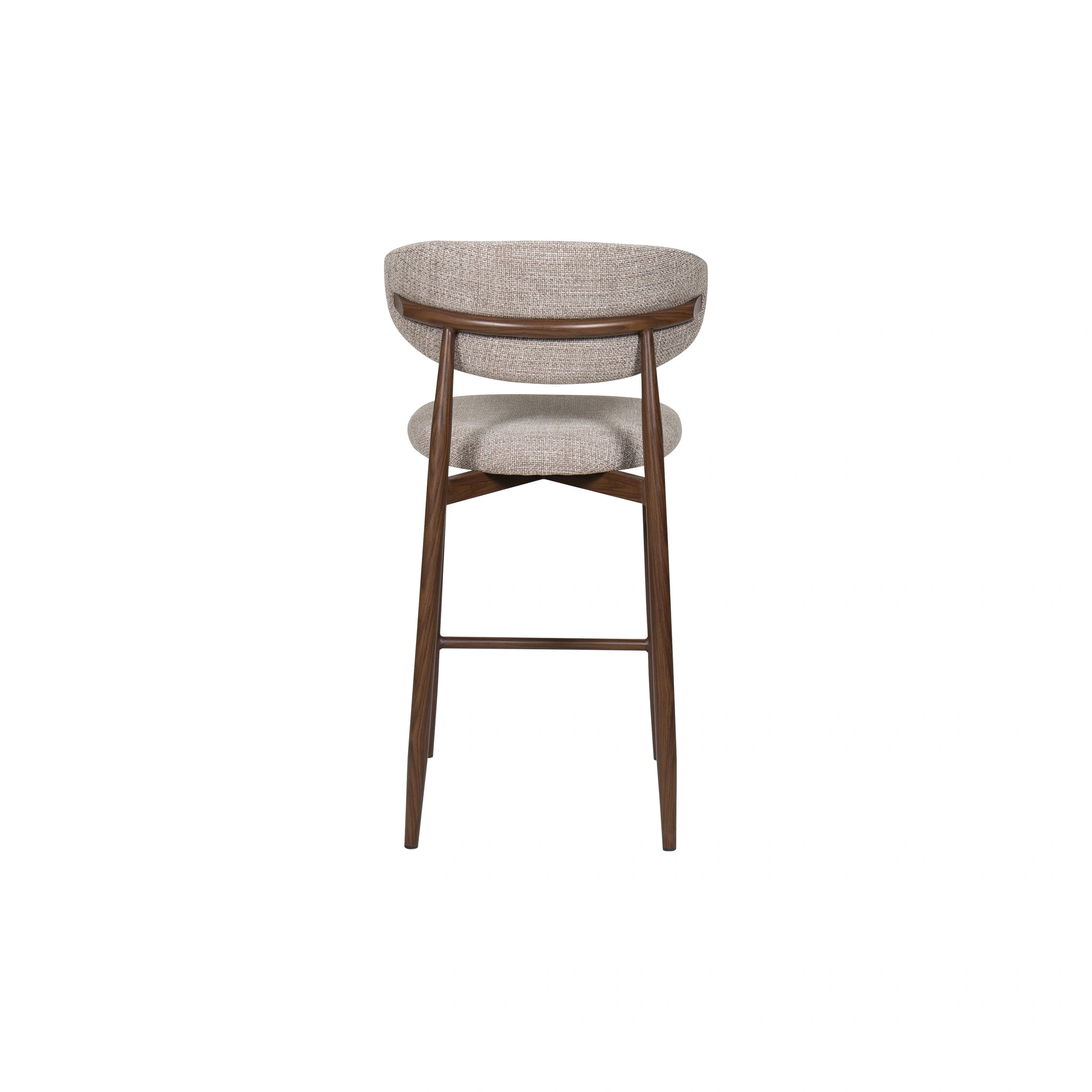 Royce Counter Chair W/Walnut Metal Frame-Toast (2 Per Carton)