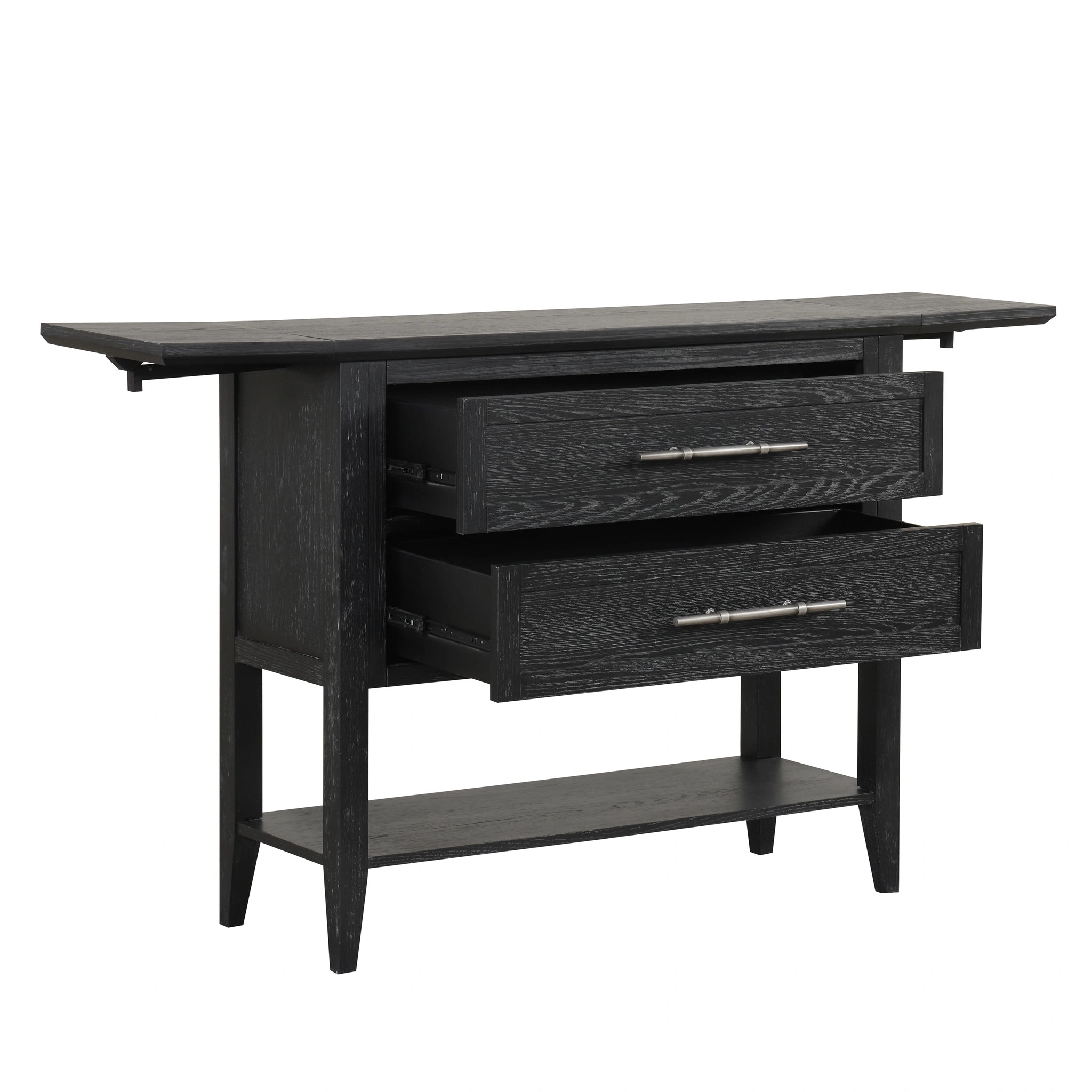 Sable Crest Drop Leaf Server-Black