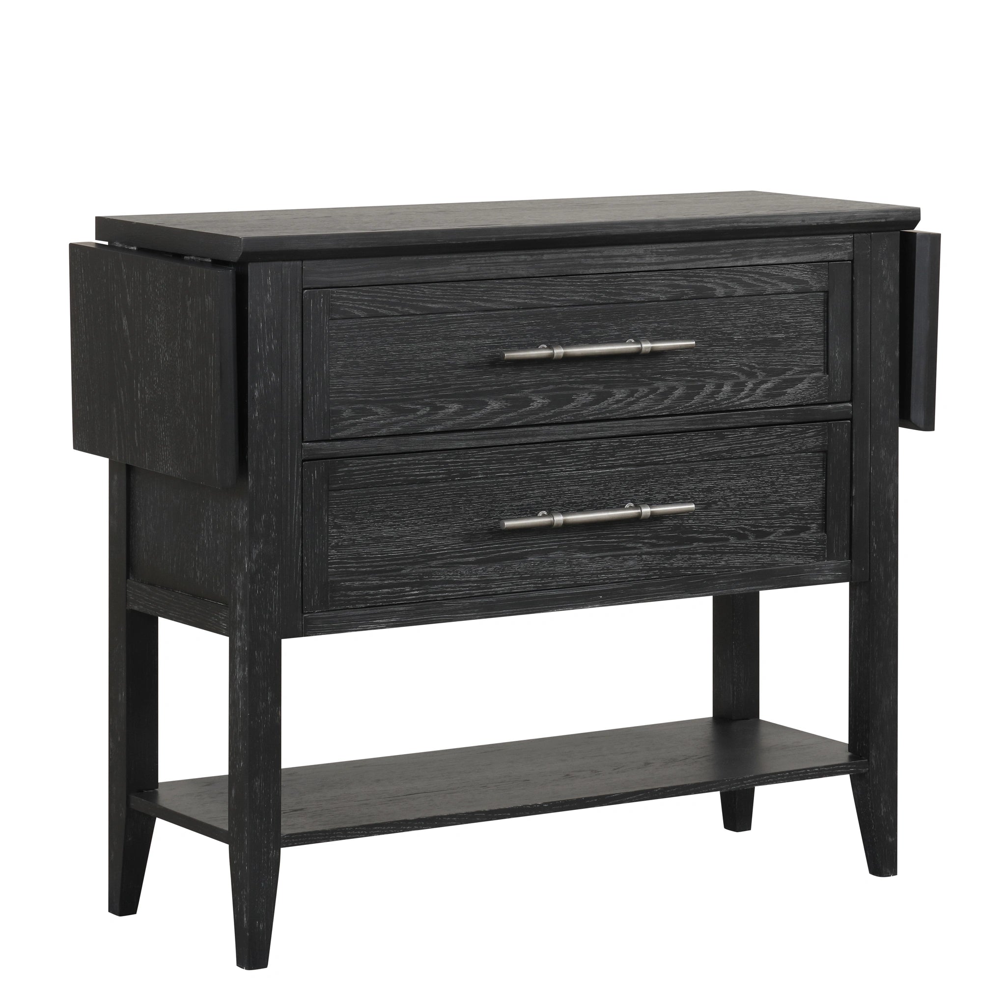Sable Crest Drop Leaf Server-Black