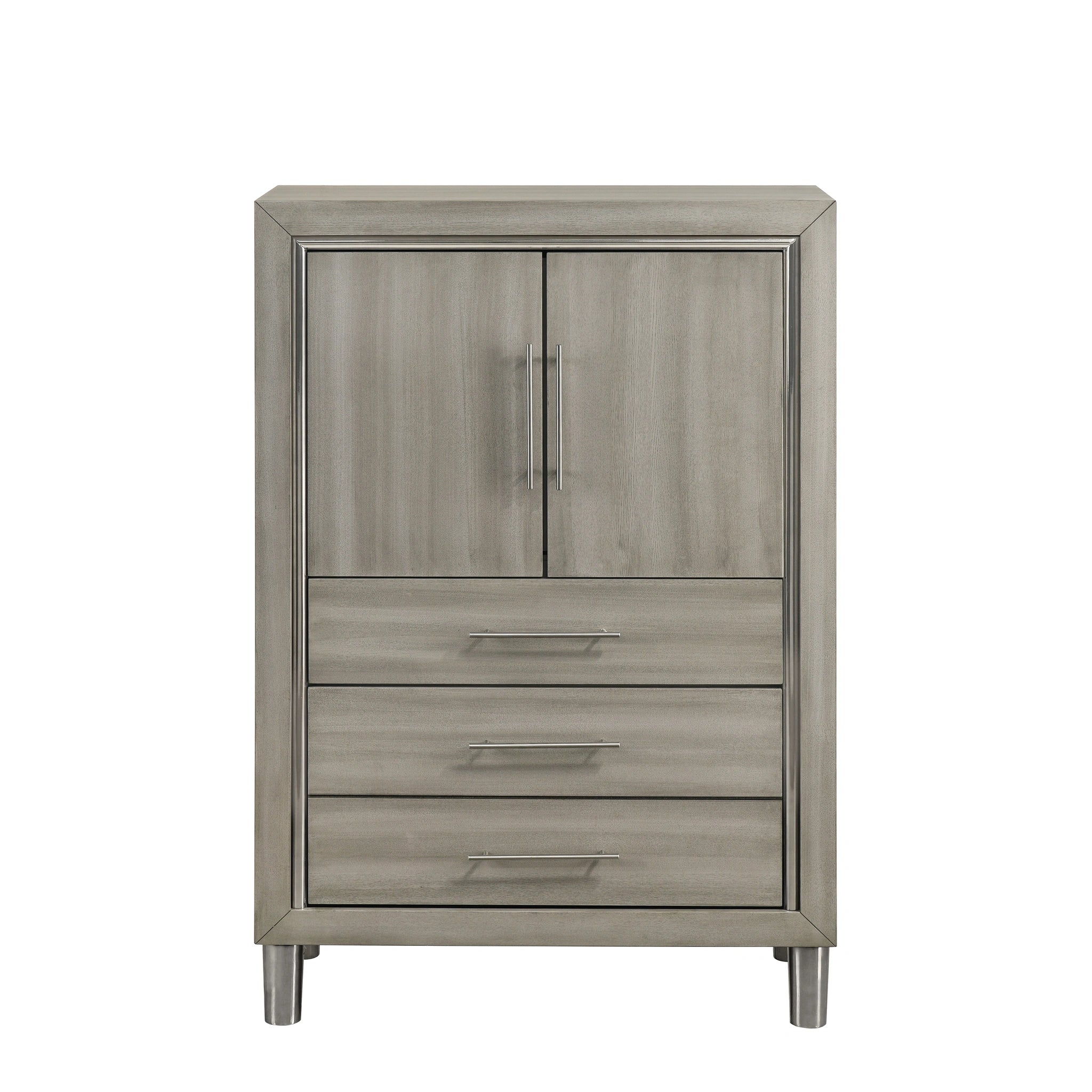 Lennox Door Chest With Led Light-Gray