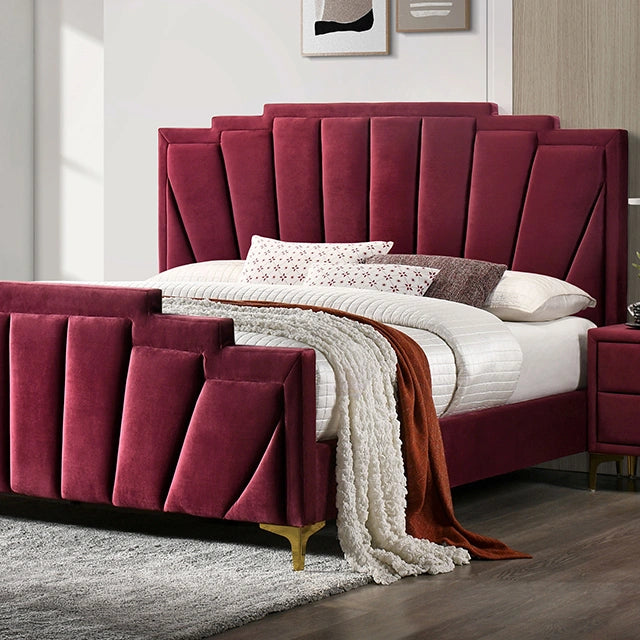 FLORIZEL Cal.King Bed, Red