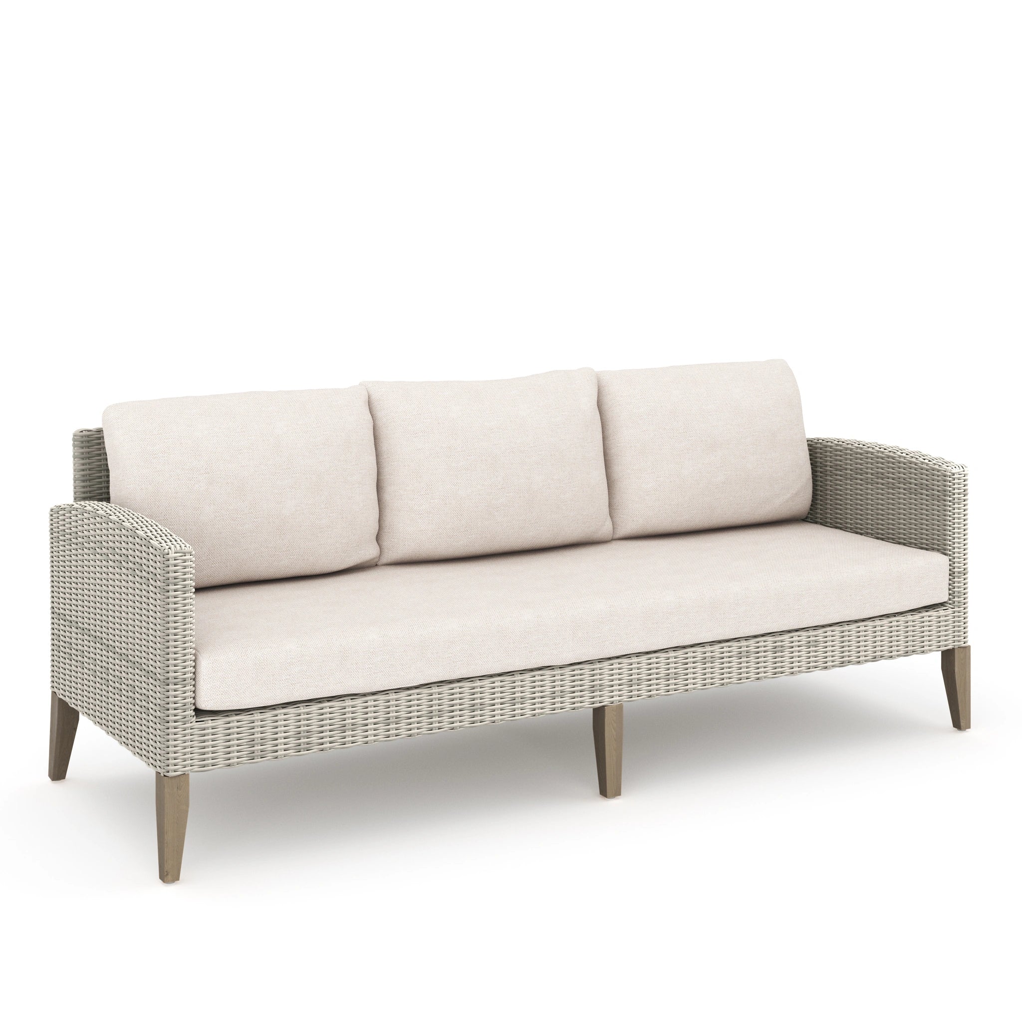 Carezza 5 Pc Set - Sofa, 2 Club Chairs, 2 Stools- Taupe