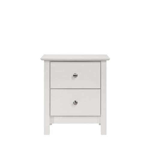 ZODIAC 2 DRAWER NIGHTSTAND-WHITE