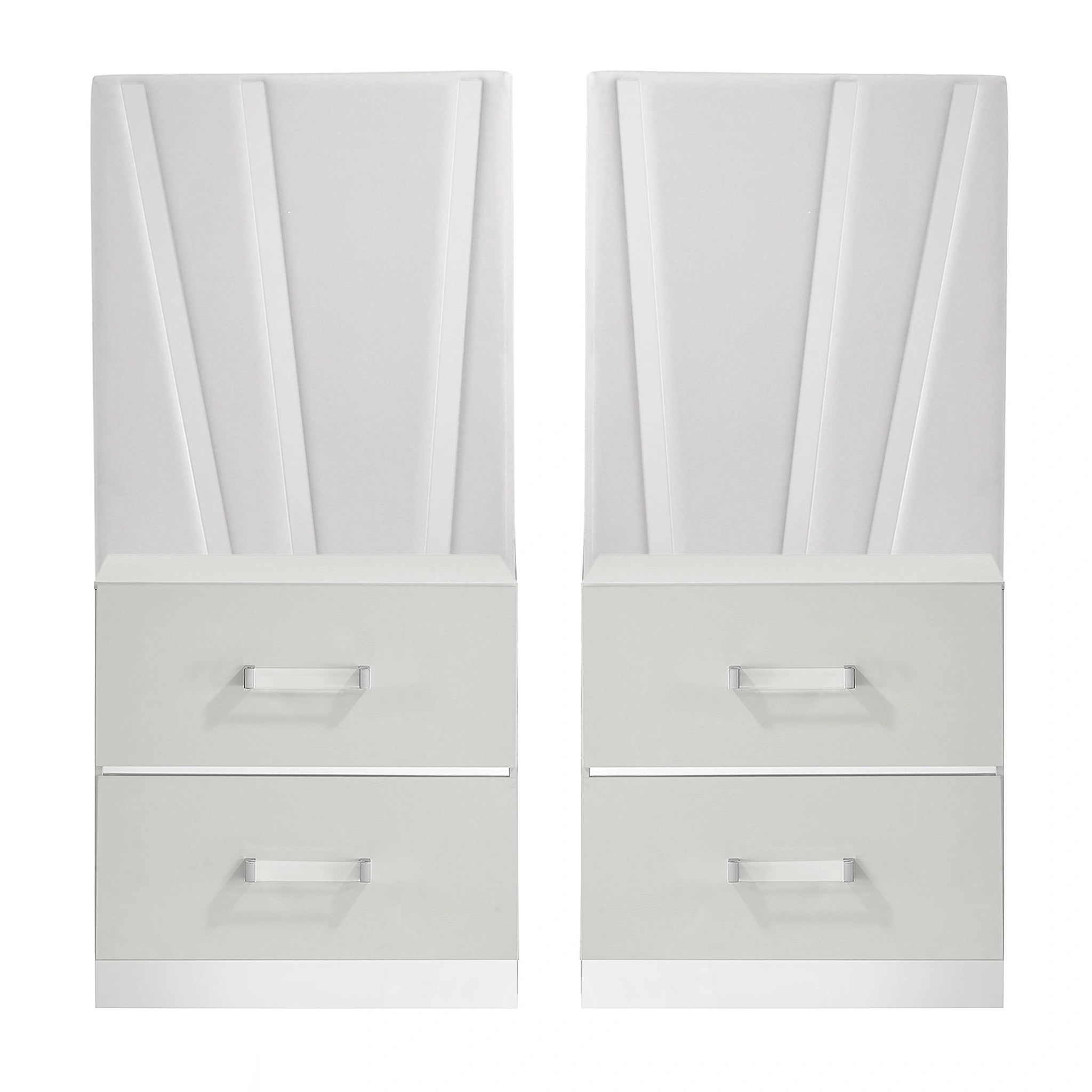 Europa Nightstand Panels, Set Of 2 - White