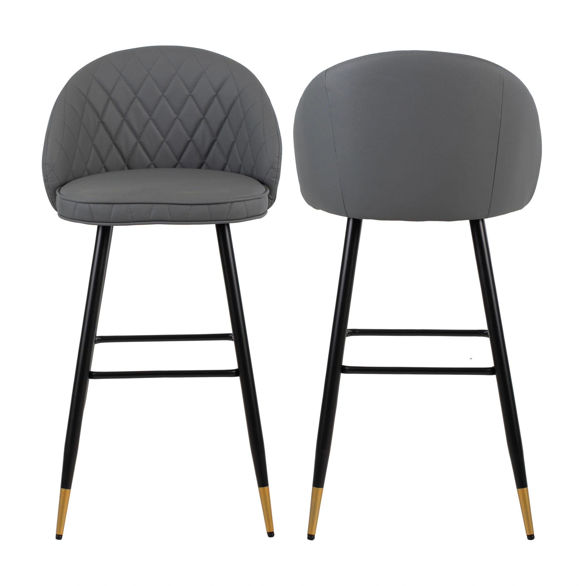 Oliver Gray Vegan Leather Bar Chair (2 Per Carton)