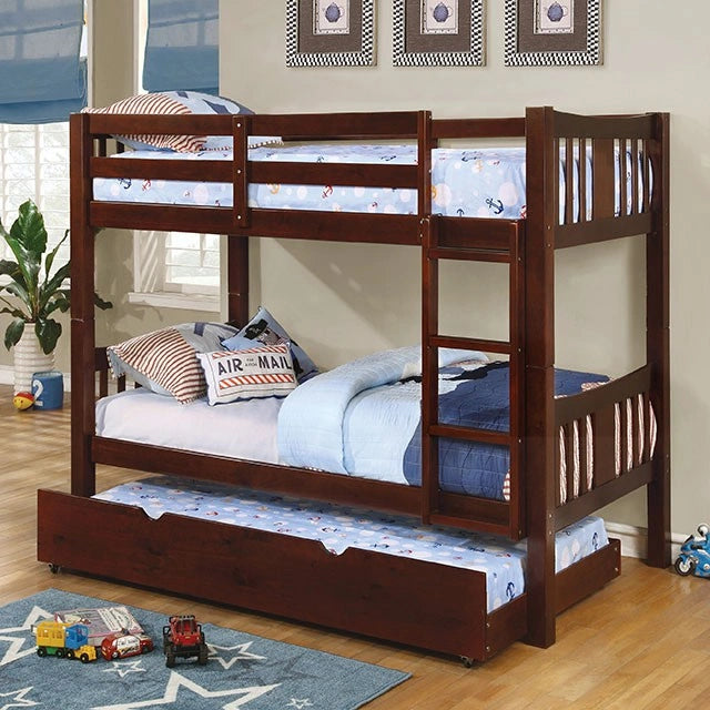 CAMERON Dark Walnut Twin/Twin Bunk Bed