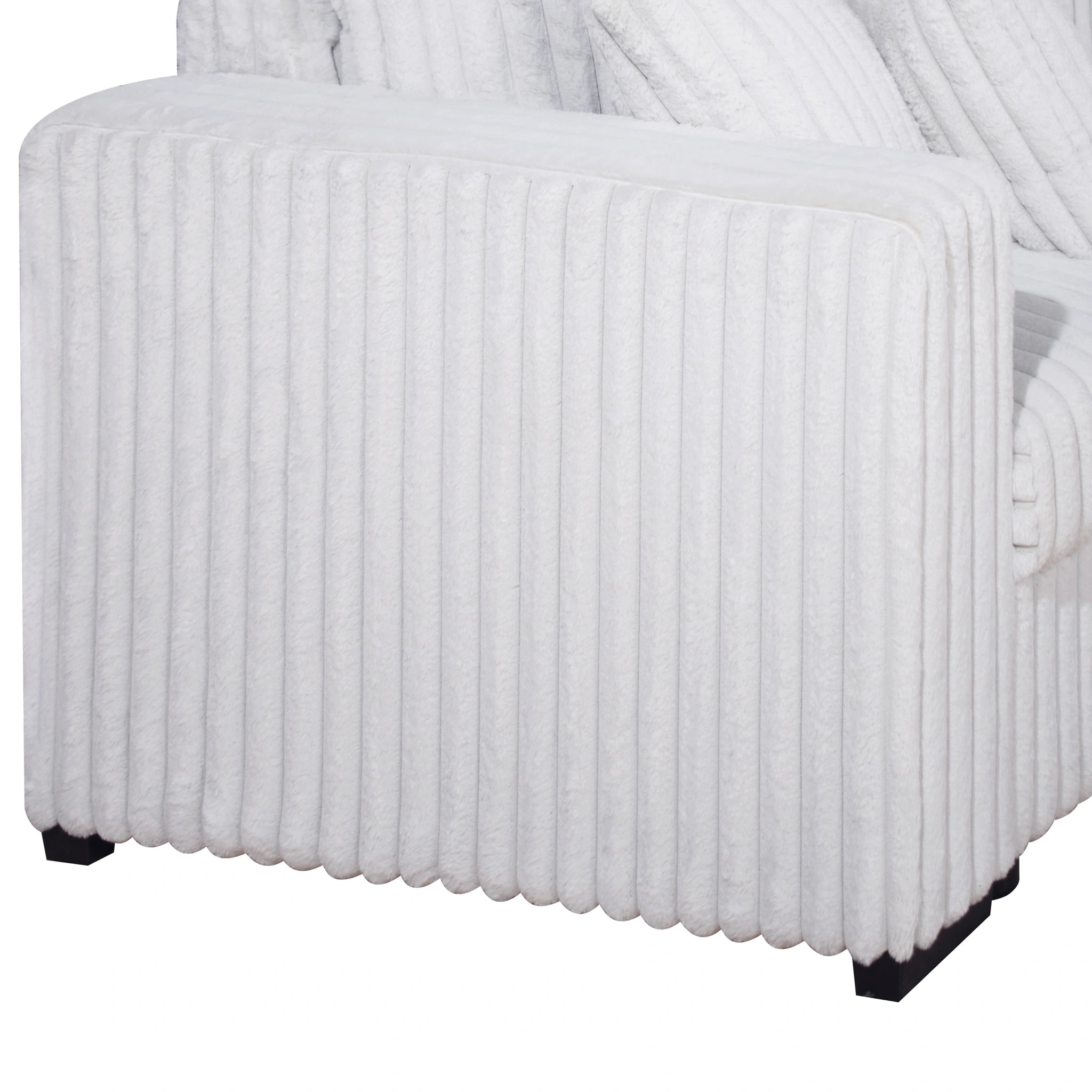 Bliss Laf Loveseat With Corner-Mist Gray