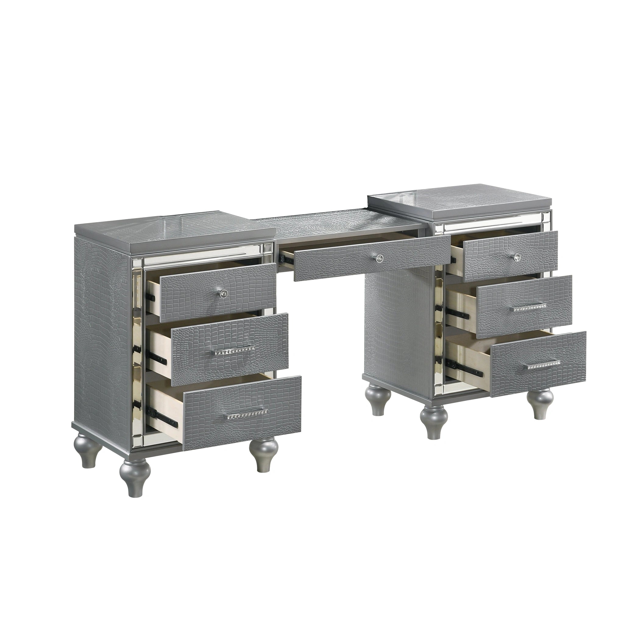 Valentino Dressing Table-Silver
