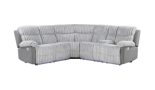 U6028 Grey Sectional with LED